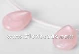 CRQ04 18*25mm flat teardrop A grade natural rose quartz beads