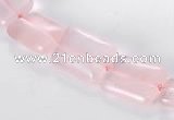 CRQ07 10*14mm rectangle A grade natural rose quartz beads