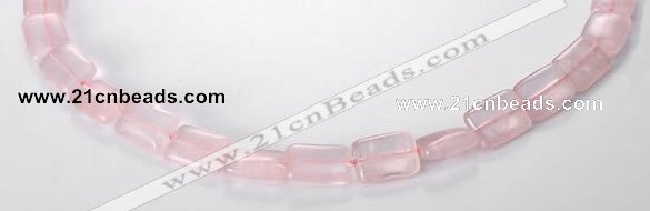 CRQ07 10*14mm rectangle A grade natural rose quartz beads