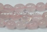 CRQ112 15.5 inches 10*13mm nugget natural rose quartz beads