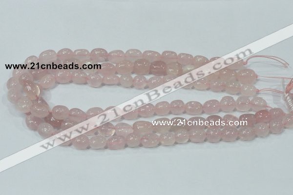 CRQ112 15.5 inches 10*13mm nugget natural rose quartz beads