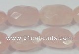 CRQ113 15.5 inches 18*25mm faceted freeform natural rose quartz beads