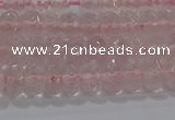 CRQ115 15.5 inches 4*6mm faceted rondelle rose quartz beads