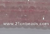 CRQ116 15.5 inches 5*8mm faceted rondelle rose quartz beads