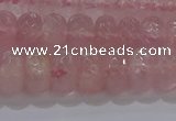 CRQ117 15.5 inches 6*10mm faceted rondelle rose quartz beads
