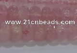 CRQ117 15.5 inches 6*10mm faceted rondelle rose quartz beads