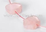 CRQ12 18*19mm pig-shaped A grade natural rose quartz beads