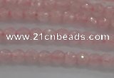 CRQ128 15.5 inches 4mm faceted round natural rose quartz beads