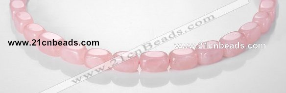 CRQ13 10*14mm cuboid A grade natural rose quartz beads Wholesale