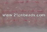 CRQ130 15.5 inches 8mm faceted round natural rose quartz beads