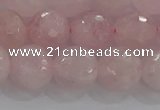 CRQ131 15.5 inches 10mm faceted round natural rose quartz beads