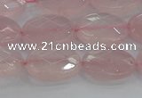 CRQ146 15.5 inches 10*14mm faceted oval natural rose quartz beads