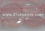 CRQ148 15.5 inches 13*18mm faceted oval natural rose quartz beads