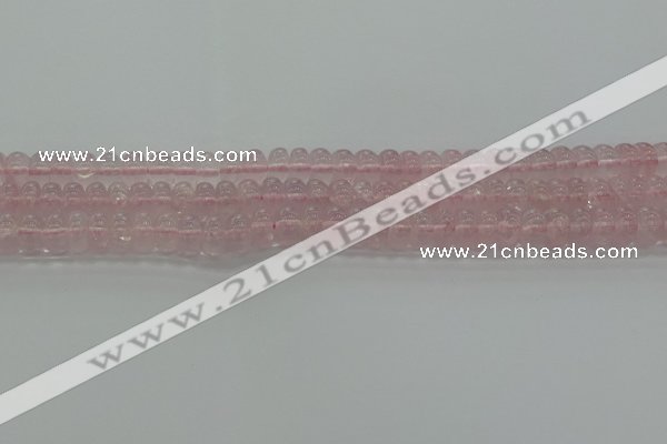 CRQ188 15.5 inches 6*10mm rondelle natural rose quartz beads