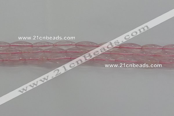 CRQ190 15.5 inches 8*20mm rice natural rose quartz beads