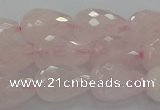 CRQ196 15.5 inches 10*14mm faceted teardrop natural rose quartz beads