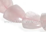 CRQ22 16 inches 25mm triangle rose quartz beads Wholesale