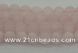 CRQ220 15.5 inches 4mm round matte rose quartz gemstone beads