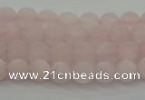 CRQ220 15.5 inches 4mm round matte rose quartz gemstone beads