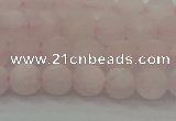 CRQ221 15.5 inches 6mm round matte rose quartz gemstone beads