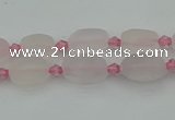 CRQ230 15.5 inches 8*12mm oval rose quartz beads wholesale