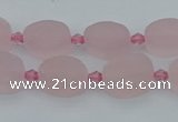 CRQ231 15.5 inches 10*14mm oval rose quartz beads wholesale