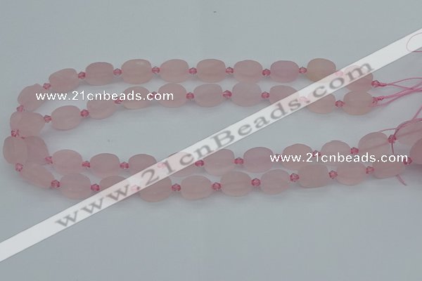 CRQ231 15.5 inches 10*14mm oval rose quartz beads wholesale