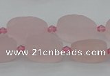 CRQ233 15.5 inches 11*18mm oval rose quartz beads wholesale