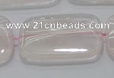 CRQ247 15.5 inches 22*30mm rectangle rose quartz beads wholesale