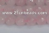 CRQ282 15.5 inches 8mm faceted round rose quartz beads wholesale