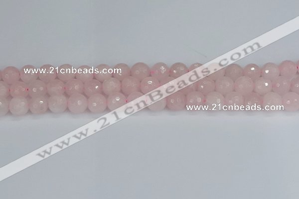 CRQ283 15.5 inches 10mm faceted round rose quartz beads wholesale