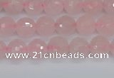 CRQ289 15.5 inches 6mm faceted round rose quartz gemstone beads