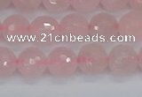 CRQ290 15.5 inches 8mm faceted round rose quartz gemstone beads