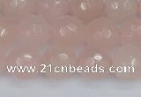 CRQ291 15.5 inches 10mm faceted round rose quartz gemstone beads