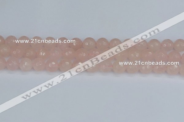CRQ292 15.5 inches 12mm faceted round rose quartz gemstone beads