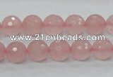 CRQ30 15.5 inches 10mm faceted round natural rose quartz beads