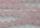 CRQ301 15 inches 8mm faceted nuggets rose quartz beads