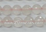 CRQ35 15.5 inches 12mm faceted round natural rose quartz beads