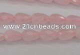 CRQ356 15.5 inches 8*12mm faceted teardrop rose quartz beads