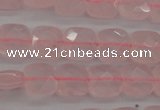 CRQ365 15.5 inches 8*8mm faceted square rose quartz beads