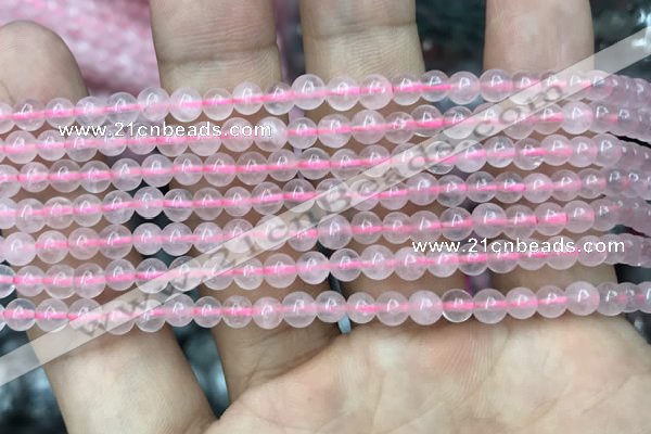 CRQ415 15.5 inches 4mm round rose quartz beads wholesale