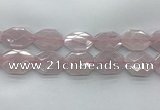 CRQ428 30*38mm - 30*40mm faceted octagonal rose quartz beads