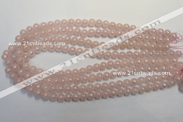 CRQ502 15.5 inches 8mm round AB-color rose quartz beads