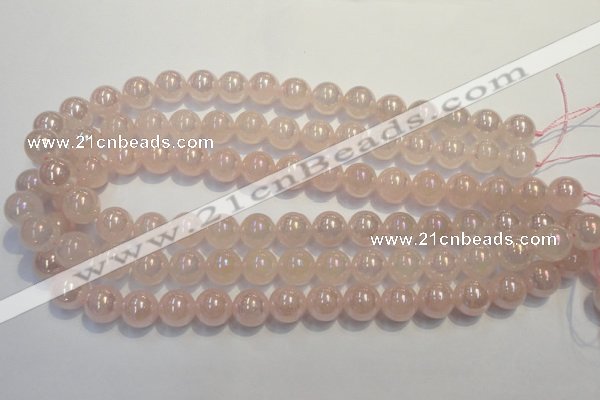 CRQ504 15.5 inches 12mm round AB-color rose quartz beads