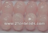 CRQ51 15.5 inches 15*20mm faceted rondelle natural rose quartz beads