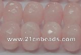 CRQ51 15.5 inches 15*20mm faceted rondelle natural rose quartz beads