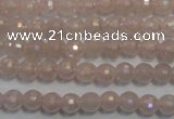 CRQ511 15.5 inches 6mm faceted round AB-color rose quartz beads