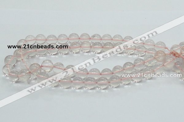 CRQ54 15.5 inches 14mm round natural rose quartz beads wholesale