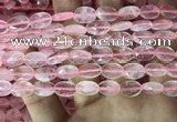 CRQ556 15.5 inches 8*12mm faceted oval rose quartz beads wholesale