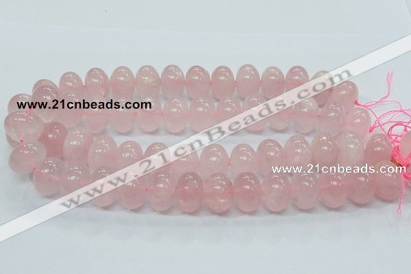 CRQ56 15.5 inches 14*20mm rondelle natural rose quartz beads